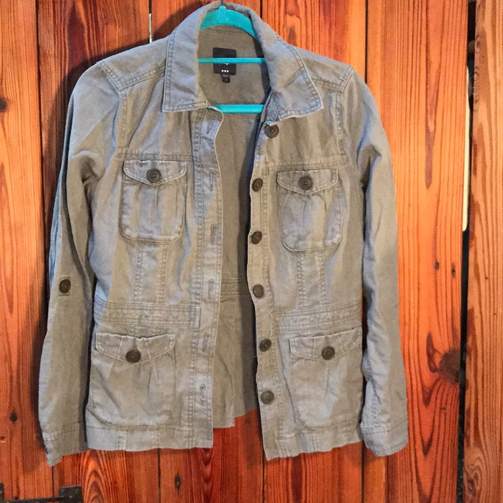 Gray Linen Jacket